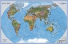 Физическая карта мира 1280х830 мм 